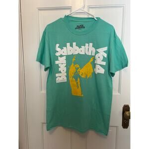 NEW Black Sabbath Vol 4 Band Tee Shirt Men's M Teal Yellow White Graphic Concert